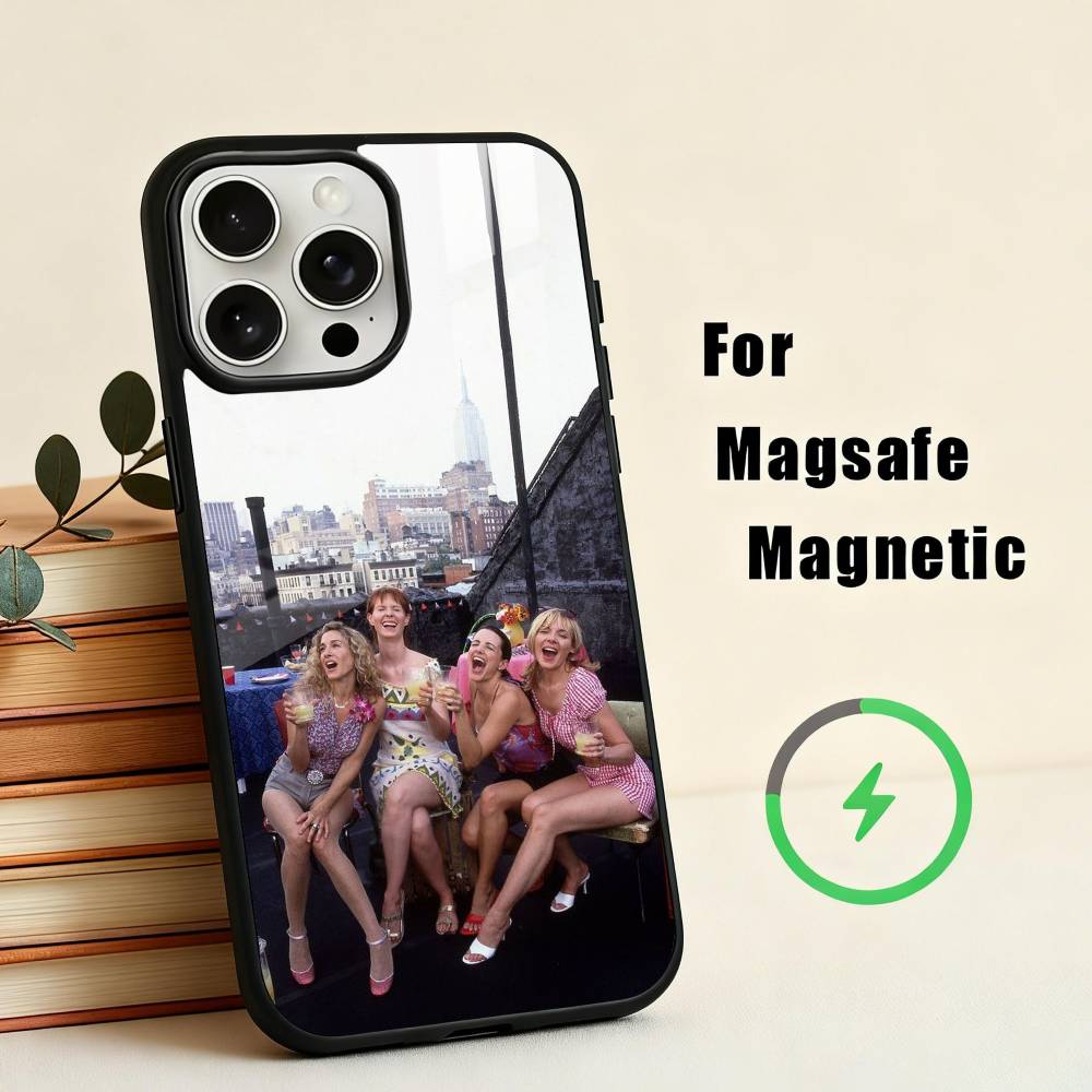 S-Sex and the City  Phone Case For iPhone17,16,15,14,13,12,11 Plus,For Magnetic Wireless Charge Cover