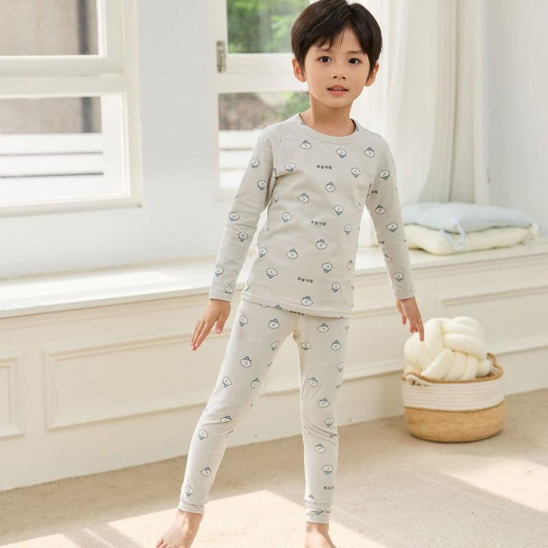 Girls Boys Thermal Underwear Set Kids A Winter Soft Loungewear