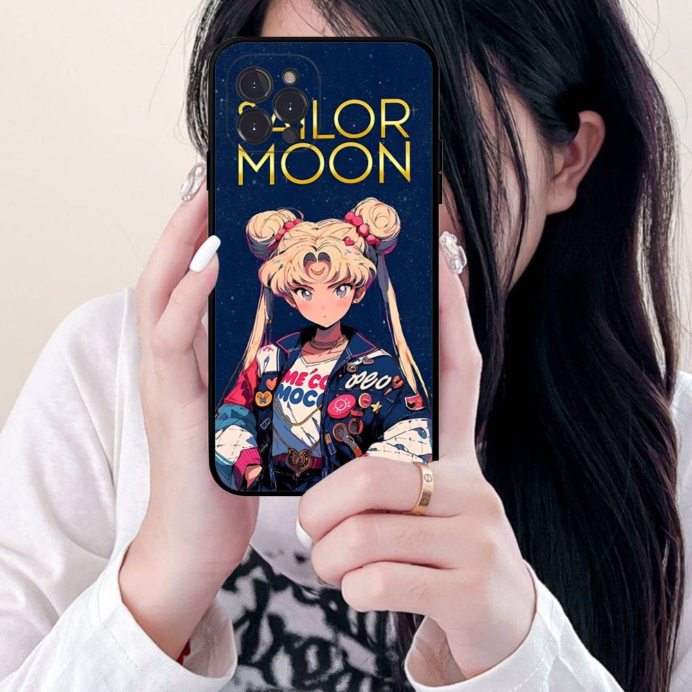 Чехол для телефона S-Sailors Anime Moon для iPhone 17 16 15 14 13 12 Mini 11 Pro Plus Мягкий силиконовый чехол