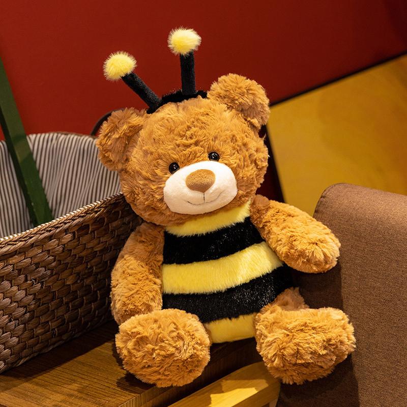 Bee Bear Stuffed Doll With Pp Cotton Filling For Childrens Gift And Comfort