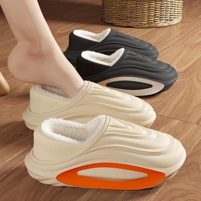 Водонепроницаемая сумка и хлопковые тапочки, новые зимние нескользящие с толстой подошвой домашние теплые бархатные хлопковые мопы