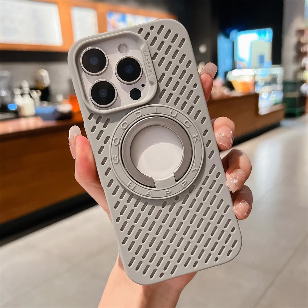 Роскошный чехол для телефона с магнитной зарядкой и рассеиванием тепла для iPhone 16 15 14 13 Pro Max Plus с полым отверстием для логотипа, мягкий чехол