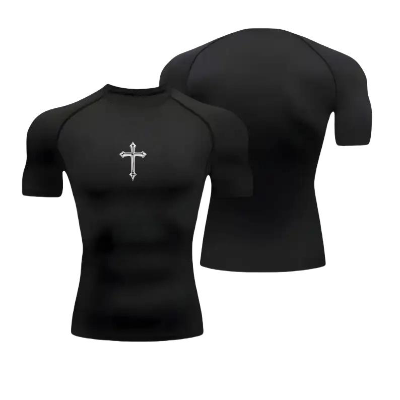 Мужская ультралегкая быстросохнущая спортивная футболка - Дышащая эластичная влагоотводящая с коротким рукавом для фитнеса, тренажерного зала, спорта, тренировок