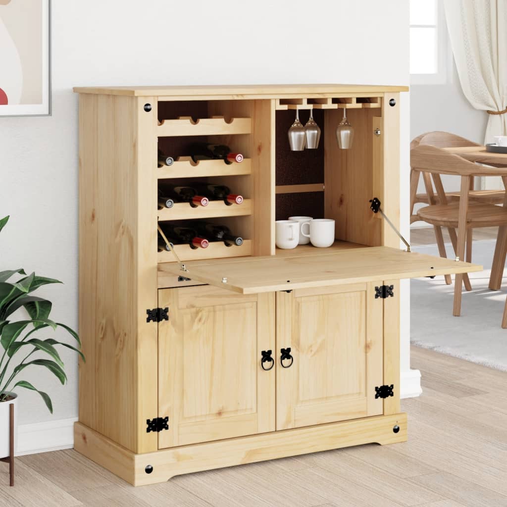Vidaxl Szafka Na Wino Corona, 97X45X114 Cm, Lite Drewno Sosnowe