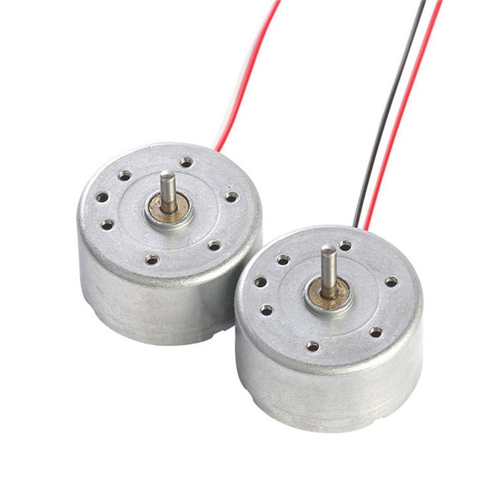 5Pcs New DC 1.5V-6V RF-300 DC Motor 24mm Round PH 2.0mm Brush Motor Compact 2 Wire Hanging Neck Fan Motor for Toy Model