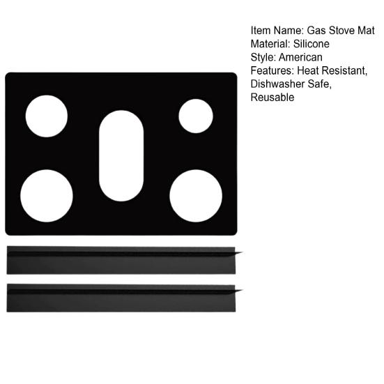 1 комплект верхней крышки для газовой плиты с 5 отверстиями и 3 полосками для зазоров. Жаростойкая, можно мыть в посудомоечной машине. Многоразовая антипригарная силиконовая крышка для газовой плиты. Защитная защита.