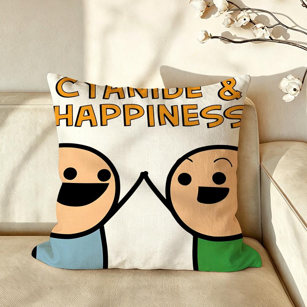 Band TThe CCyanide Cushion Cover Pillow Case Antidustmite Pillowcase Silky Short Plush Sofa Cushion Cover hot