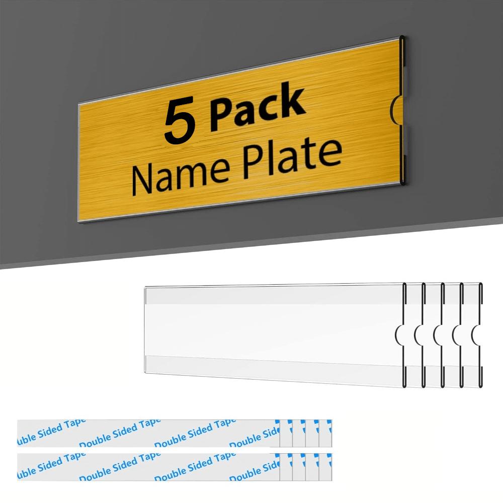 5 шт. 8x2 держателей для настенных табличек, акриловые настенные держатели для табличек, прозрачные держатели для офисных табличек.