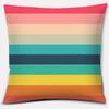 Retro Rainbow Geometric Color Series Pillow Cover Gift Home Office Decoration Bedroom Sofa Car Cushion