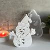 2025 New Snowman Candle Mold Christmas Snowman Shape Cement Gypsum Ornament Mold Epoxy Resin Mould Xmas Gifts