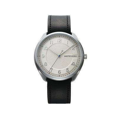 MASTER WORKS Quattro 003 MW06SI-ECBKG8 Мужские кварцевые наручные часы, корпус из нержавеющей стали 39 мм, ремешок из итальянской кожи, Сделано в Японии