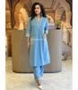 Women Designer Heavy Cotton Kurta Pant Set Embroidered Party Wear Top Tunic Kurti Dress