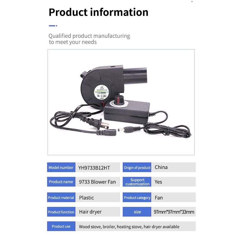 Вентилятор для приготовления пищи на открытом воздухе, вентилятор для барбекю, портативный вентилятор для барбекю, для барбекю, пикника, кемпинга, пешего туризма