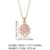 Teardrop Pendant Necklace for Women Golden Stainless Steel Clavicle Chain Zirconia Jewelry Wedding Party Daily Wear Accessories