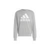 Logo Print Crew Neck Loose Long Sleeve Sweatshirt Men Tops Gray IC9326