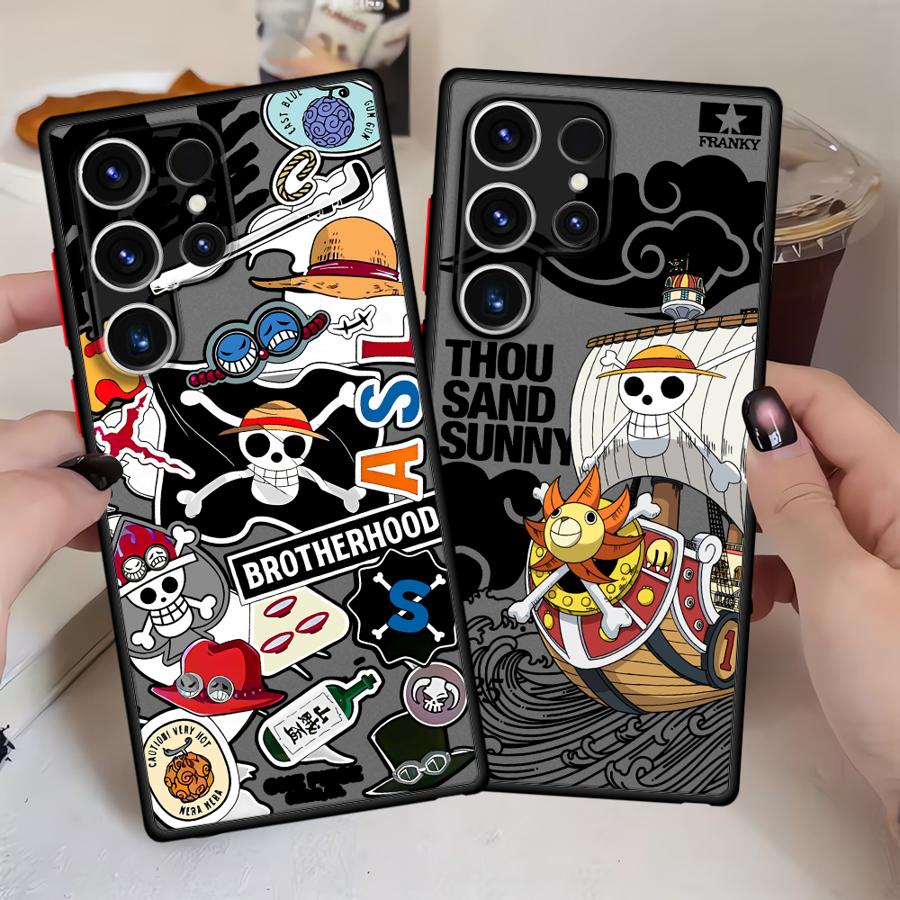 Чехол с логотипом аниме One Piece для Samsung Galaxy S25 Ultra Note 20 Ultra 10+ S21 S23 FE S24 Plus S26 S20 FE S22 Funda Задняя панель телефона
