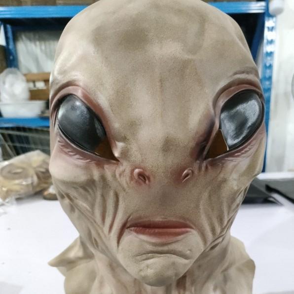 New Halloween Alien Mask Horror Headgear UFO Latex props