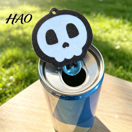 Reusable Drink Opener Halloween Soda Tab Keychain, Cute Skull & Pumpkin Can Puller, Pattern Bottle Beverage Auxiliary Opener, Portable Lifter Tool for