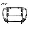 Automatic Air Conditioning Console Frame 9 Inch Car Radio Fascia for TRITON 2015, Navigation Panel Manual Dash Kit Manual/Auto AC, Stereo Install