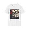 Футболка унисекс с принтом «Keep the Music Alive Skull», Арт-футболка для музыкантов, Подарок на музыкальный фестиваль