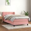 3127468 vidaXL Divan Bed with Mattress Pink 90x190 Cm Velvet