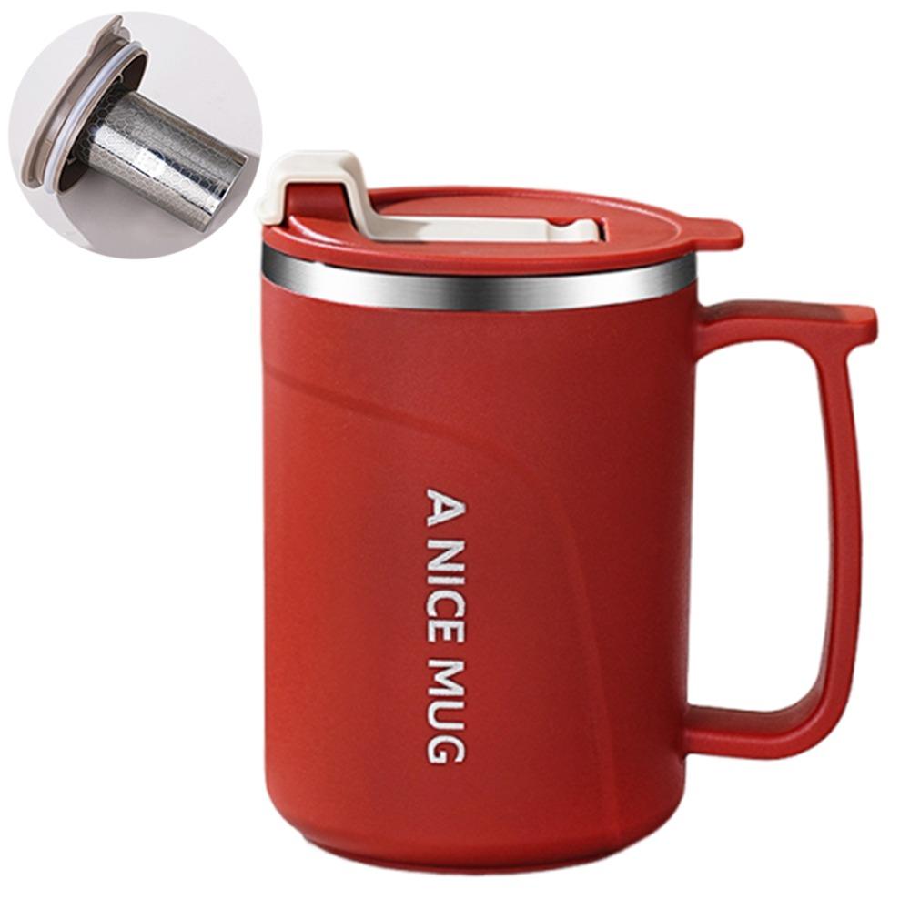 500ml Insulated Coffee Cup Double-layer Stainless Steel Thermos Cup Leak-proof Heat-resistant Vacuum Water Bottle Office Worker