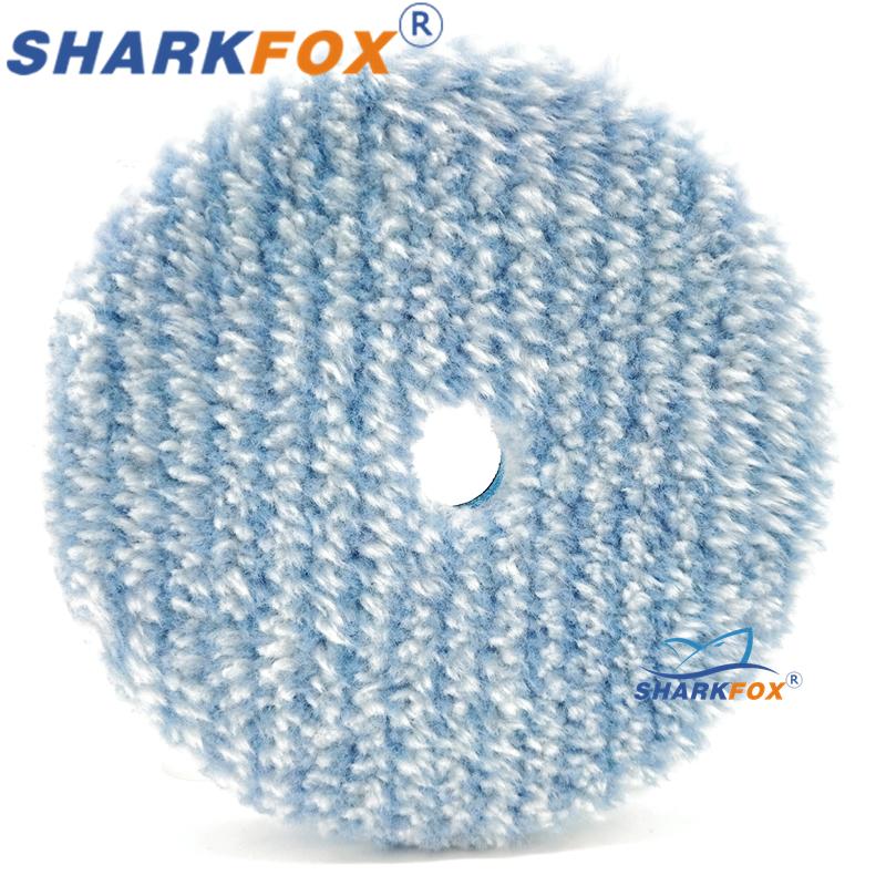 Sharkfox 5/6inch New Blue Microfiber Polishing Pad For Cars Body Polish Micro Fiber Polishing Wheels For DA/RO Car Polisher