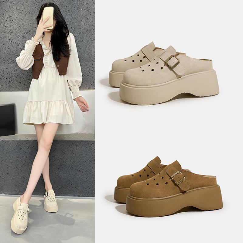 Универсальные и легкие клоги для женщин Новая обувь на толстой подошве, которую носят со шлепанцами снаружи