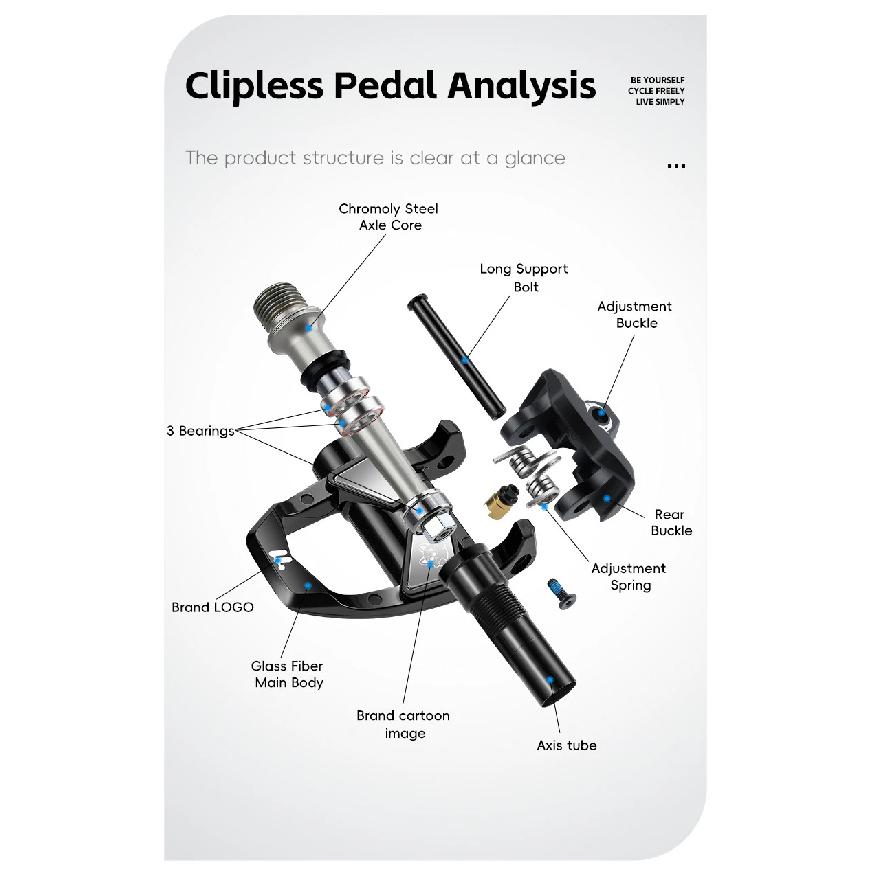 WEST BIKING Road Bike Pedals Nylon Bicycle Locking Pedals Cycling Bearing Cleats Clipless Pedal Look System With Locking Plates
