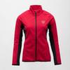 Women's ROSSIGNOL Two-tone Red Softshell Funnel Neck Jacket with Black Zip