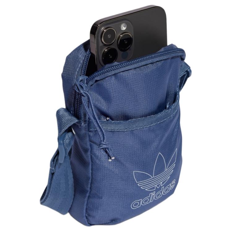 Adidas Originals Trefoil Logo Casual Zipper Shoulder Crossbody Bag Unisex bags Blue IN8763