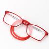 4 Styles Fashionable Neck Hanging Reading Glasses Magnet PC Square Frame HD Convenient And Comfortable Telescopic Feet Unisex
