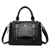 Fashion Trendy Bag New Style Bag Crocodile Pattern High-end Large Bag Women's Large Capacity Single-shoulder Hand Crossbody Bag