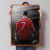 Cristiano Ronaldo Manchester United Tinplate Signs Sport Poster Home Decoration Living Room Wall Decorations Bar Custom Sign