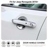 Наклейки на дверные ручки автомобиля, декоративные наклейки для Jeep Renegade 2016 года, внешние аксессуары