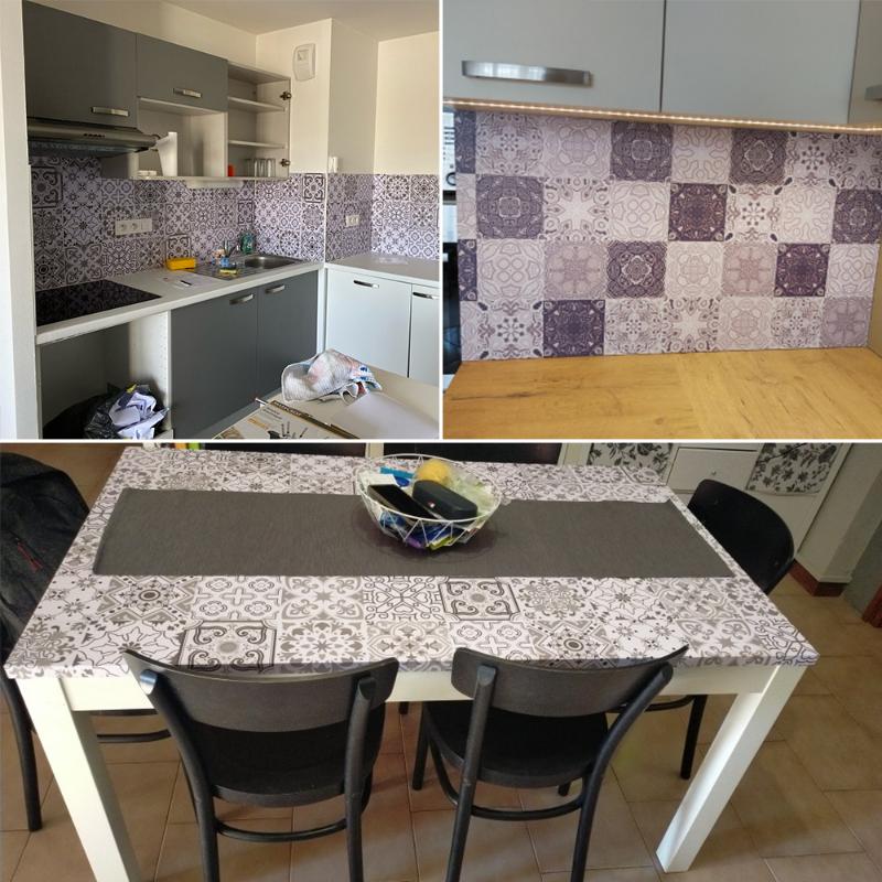 10 шт., ретро-узор, матовая поверхность, плитка, наклейки, чехлы для кухни, ванной, столов, пола, износостойкие художественные наклейки на стены