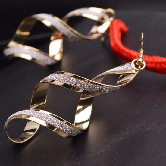 Женские спиральные скраб-крючки, висячие серьги, свадебные украшения, подарок для помолвки