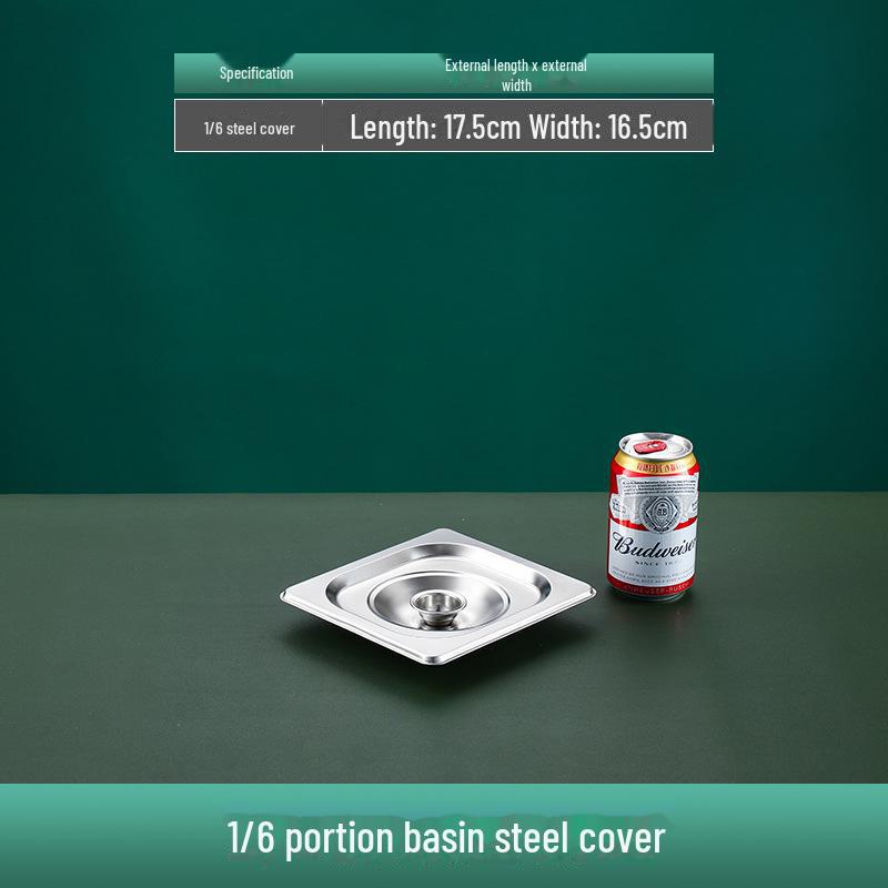 Квадратная сервировочная миска из нержавеющей стали с крышкой для фаст-фуда, молочного чая, приправ или горячих блюд