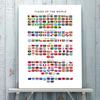 Flags of World Poster Countries Flags Painting Canvas Wall Art Educational Kids Nursery Wall Pictures For Living Room Home Decor