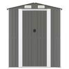 3147446 vidaXL Abri de jardin Gris clair 192x855x223 cm Acier galvanisé