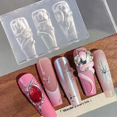 1/3 шт. 3D Силиконовая форма для лепки на ногтях Змея DIY Украшение для ногтей Искусство Красота ногтей Шарм Силиконовая форма для ногтей Ногти Продукты