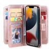 Для iPhone 15 14 13 12 11 Pro Max Чехол-кошелек [10 слотов для карт]:Многофункциональный, с откидным ремешком, на молнии, держатель для карт, чехол для телефона