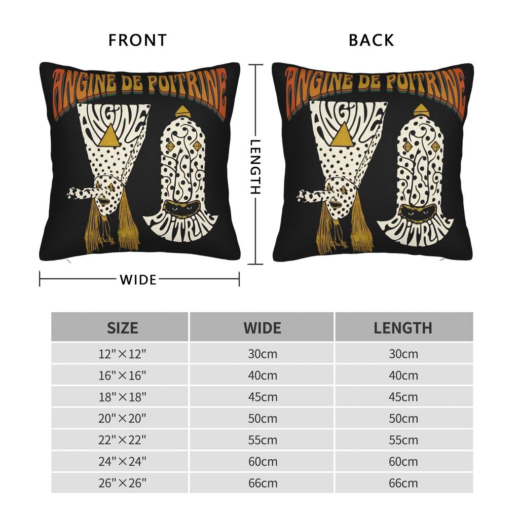 Decorative Pillowcases Angine De Poitrine Rock Band Merch Living Room Pillow Case Cover Zippered Multi Size