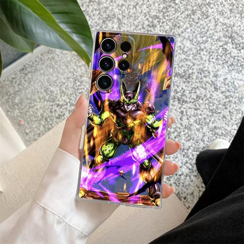 Dragons Balls Cell Anime S26 Ultra Case Coque For Samsung Galaxy S25 S26 S24 S23 Ultra S22 S20 Plus S21 FE A57 Clear Phone Cover