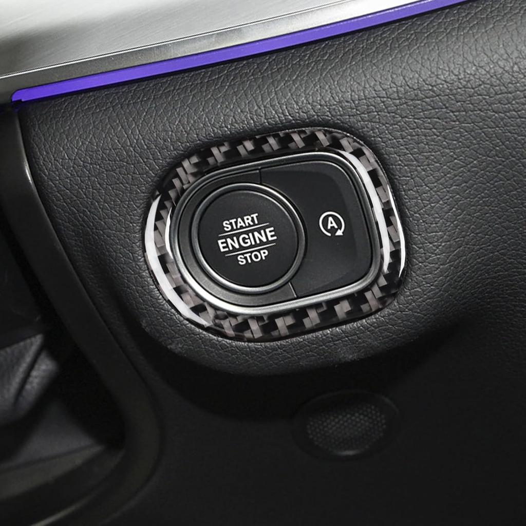 NVCNX Carbon Fiber Accessories for Mercedes Benz GLE GLS 350 450 450e 580 53 63 S AMG 2020-2026 2021 2022 2023 2024 2025 Dash Engine Push Start