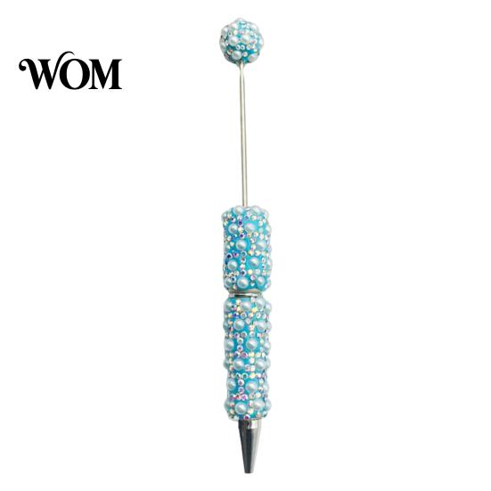 Creative DIY Pen Beadable Pen, Rhinestone Faux Pearl Ballpoint Fancy Glitter Personalized Gift for Crafting, Student Stationery Office Writing