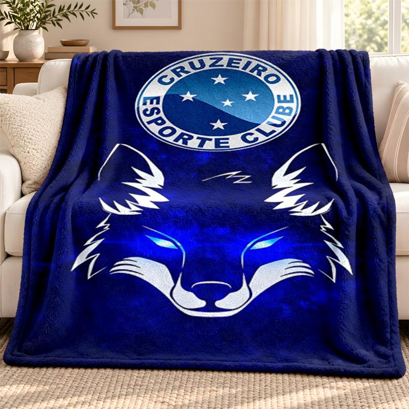 Cruzeiro Esporte Clube blanket Flannel Blanket Soft Cozy Plush Throw for Sofa Bed Lightweight Home Decoration Outdoor camping
