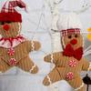 1/2Pcs Christmas Gingerbread Man Doll Plush Stuffed Doll Toy Gingerbread Pendant Christmas Tree Hanging Decorations for Fireplace Display
