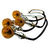 Avidora Universal Motorcycle Turn Signal European Turn Signals GS American Mini Round Replacement Repair Custom Orange Plated Set of 4