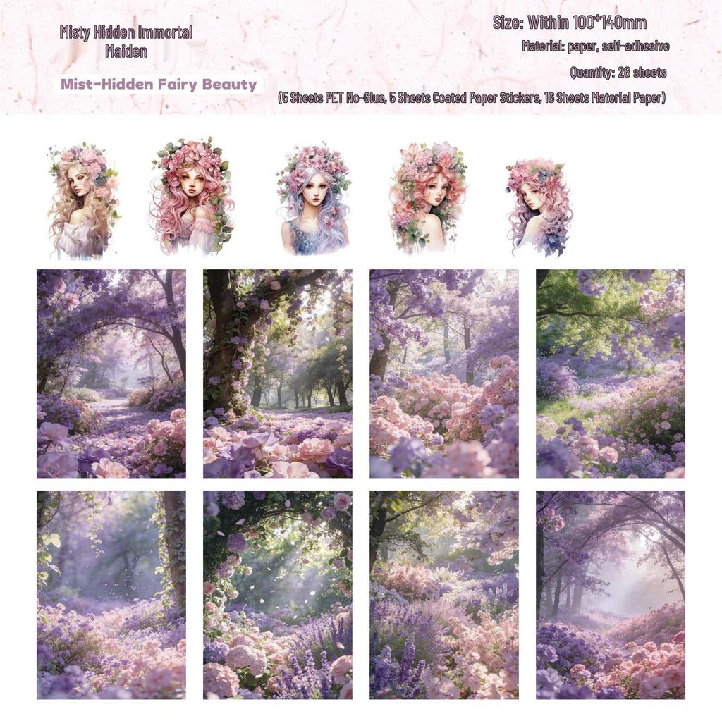 Ретро История Серия Сюньсянь: Европейский набор материалов с персонажами - 6 стилей для украшения журнала